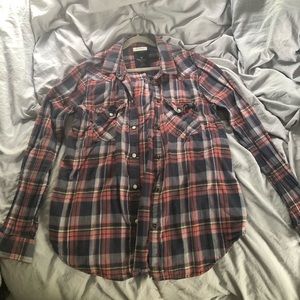 American eagle boyfriend plaid button down